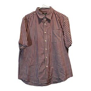Men’s Knox & Lane Buttoned Down Red Plaid Shirt Size Large EUC #1866